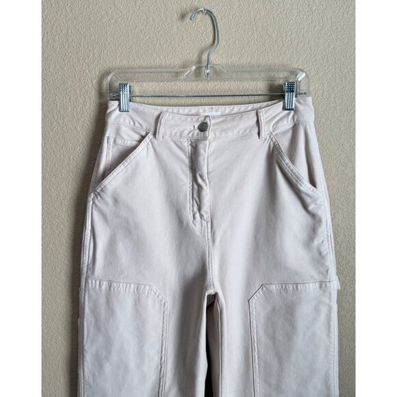 Aritzia Wilfred Free Brennan Pant High Waisted Utility Cargo Cream Gd Birch - Picture 9 of 14